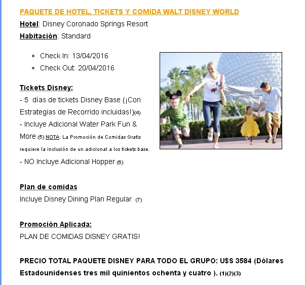 Cotizacion Disney VM