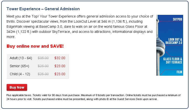CN Tower Tickets General