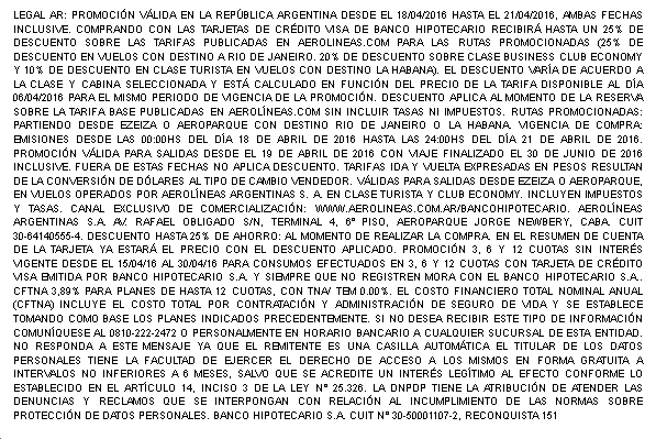 AR con Hipotecario Letra chica