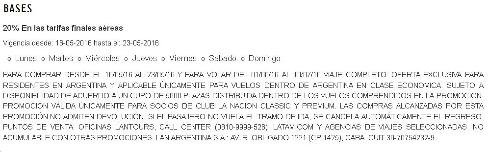 LATAM Club La Nacion Letra Chica